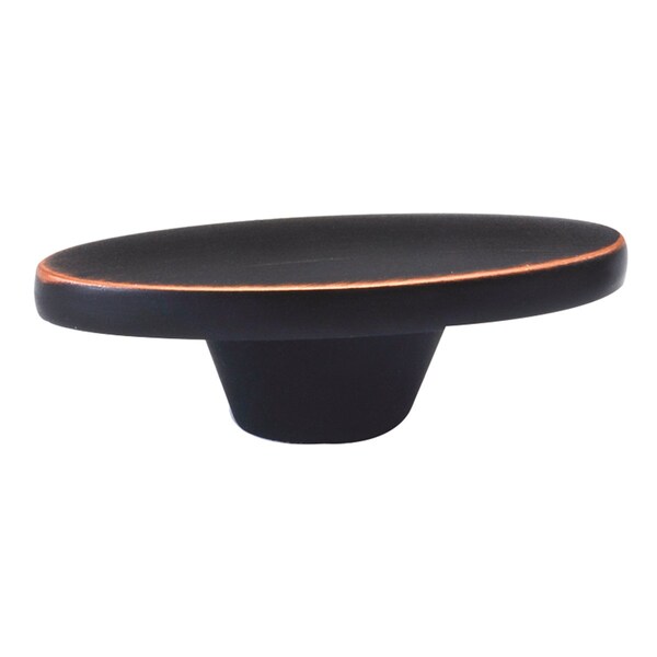 Hickory Hardware Luna Collection Knob Oval 1-5/8 Inch x 15/16 Inch Vintage Bronze Finish P3446-VB - main